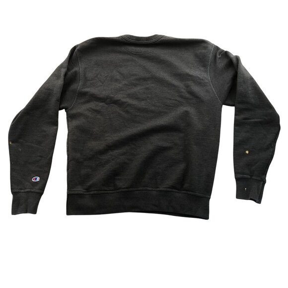 Champion Mens Sweatshirt Medium Gray Crewneck Pullover Classic Casual Travel - Picture 2 of 11